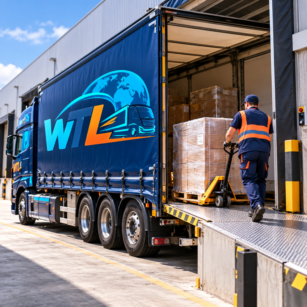 chargement d’un camion wtl au quai